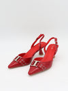 Nida slingback stilettos with buckle – Red
