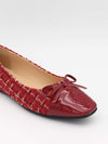 Zamora ballet flats with pattern and bow - Red