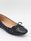 Zamora ballet flats with pattern and bow - Navy