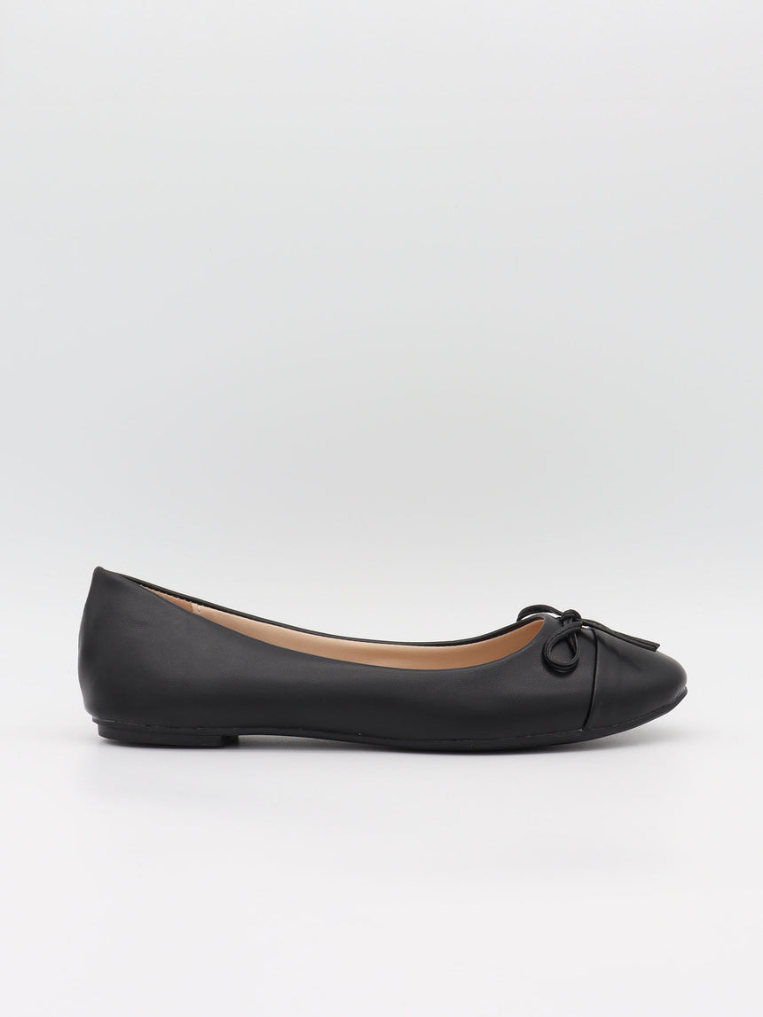 Segovia ballet flats with bow - Black