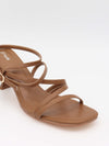Whitney heels with wrapped leather detail - Brown
