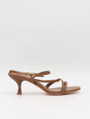 Whitney heels with wrapped leather detail - Brown
