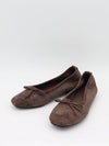 Gina ballerinas in suede - Dark brown