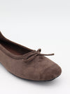 Gina ballerinas in suede - Dark brown