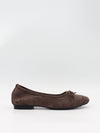 Gina ballerinas in suede - Dark brown