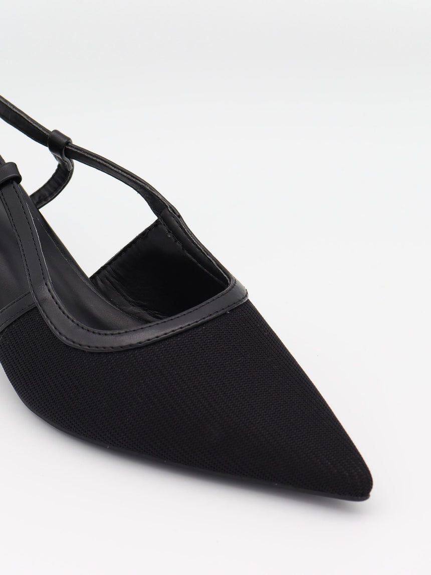 Suzanne slingback heels with details - Black
