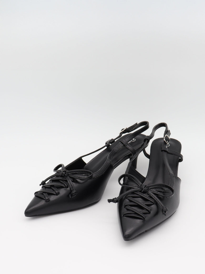 Sola mules with bow – Black