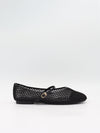 Tilda ballerinas in net material with strap - Black