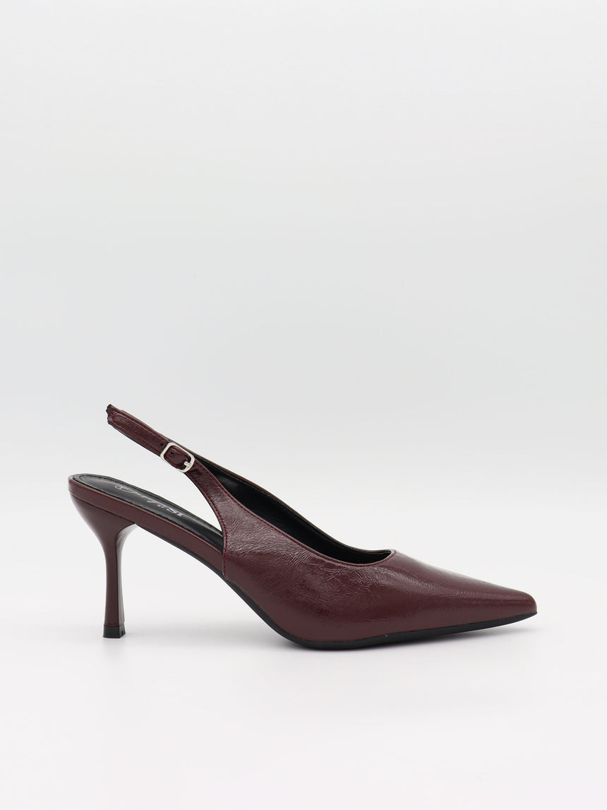 Donnatella slingback heels - Dark red