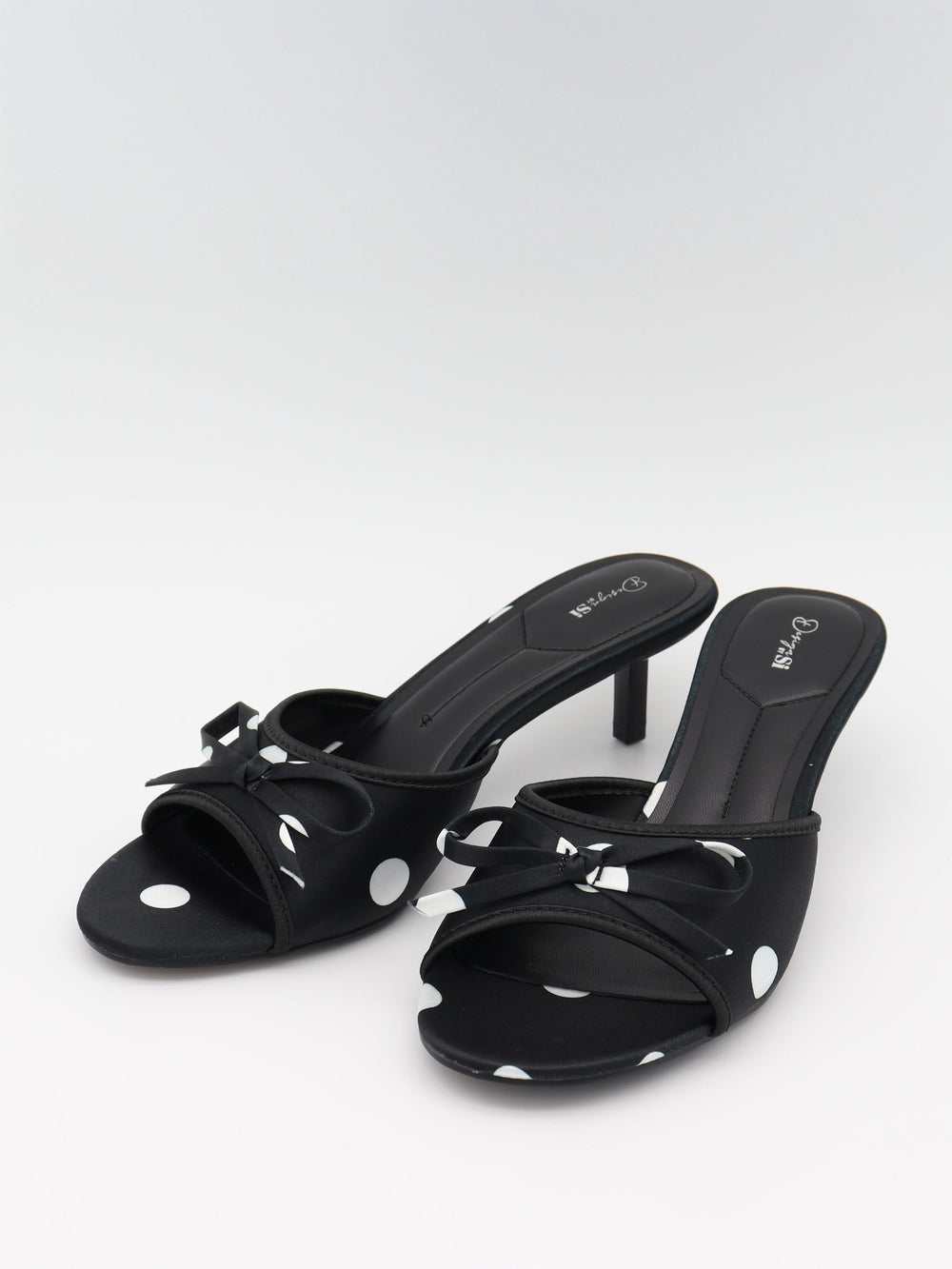 Rosita heels with polka dots - Black/white