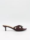 Rosita mules with polka dots - Brown/white