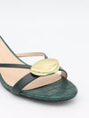 Cleopatra mini heels with gold detail - Green