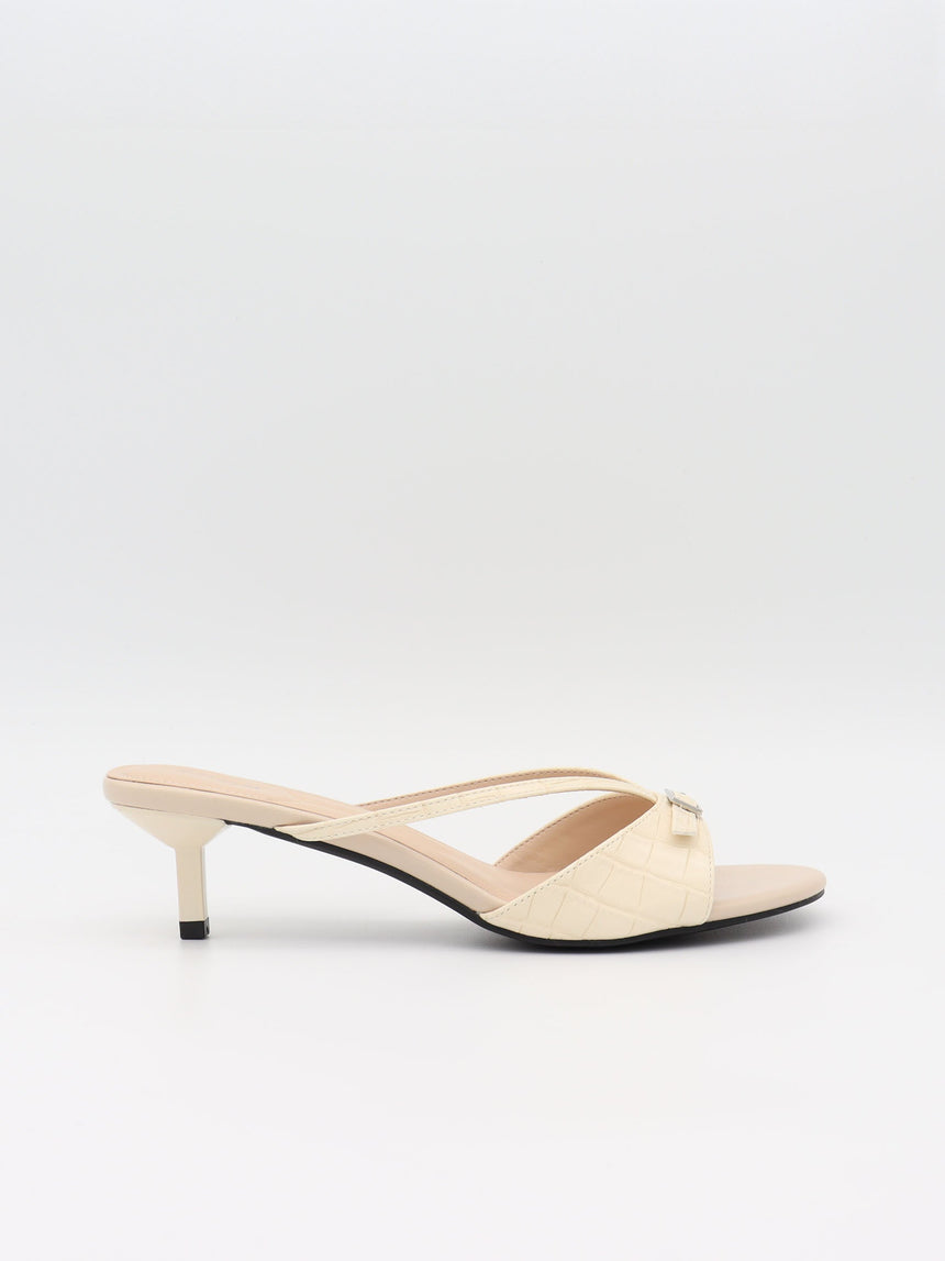 Teleo mini heels with buckle detail - Cream
