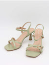 Katianna heels with buckle details – Pastel Green