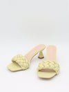 Yasmin woven mules – Light Yellow