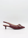 Bobla mules with buckle – Bordeaux
