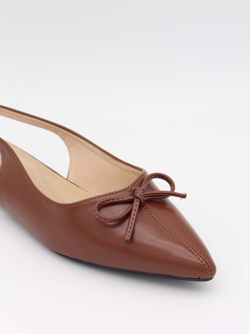 Folina ballerinas with bow – Brown