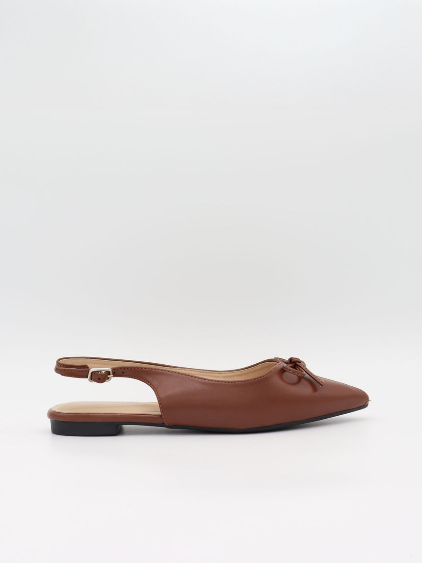 Folina ballerinas with bow – Brown