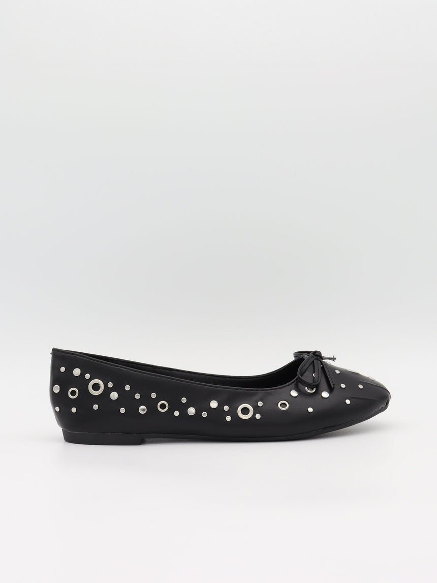 Katarine ballerinas with stud details - Black