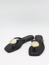 Trina sandals with shell detail – Black/gold