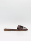 Parisso sandals with tie detail – Dark brown