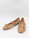Cassadrina ballerinas with detailing – Beige