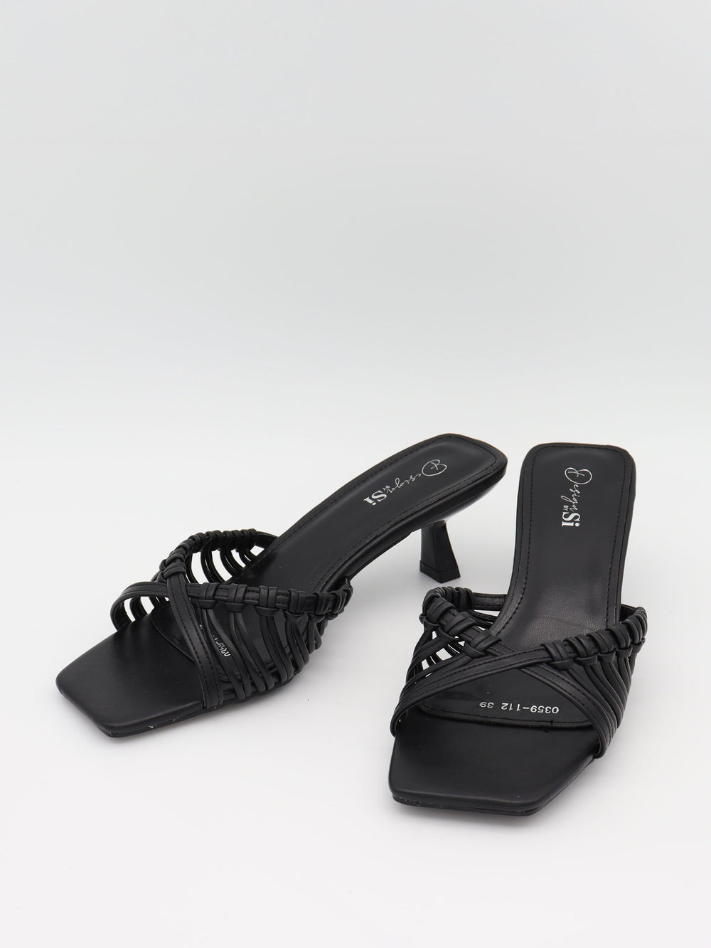 Elba mules with braided details – Black