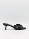 Elba mules with braided details – Black