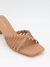 Elba mules with braided details – Beige