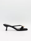 Annaline mules with gold detail - Black/gold