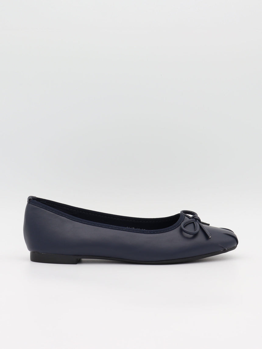 Eline ballerinas with detailing – Dark navy