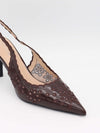 Ydun slingback heels with details - Dark brown