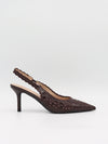 Ydun slingback heels with details - Dark brown