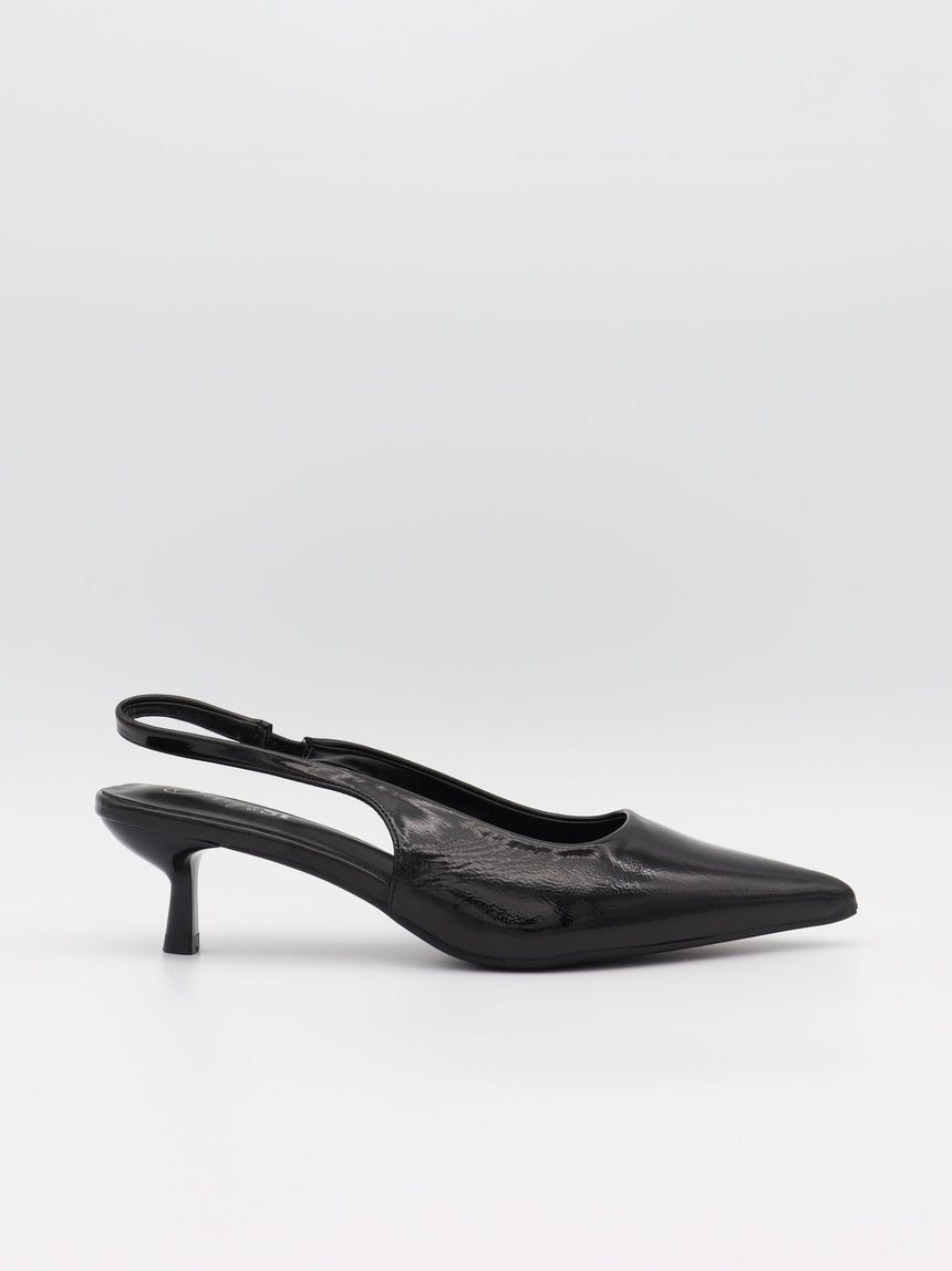 Robin slingback mules – Black