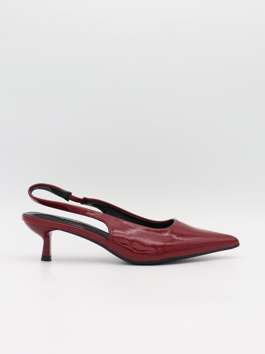Robin slingback mules – Red