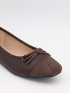 Fione suede ballerinas – Brown
