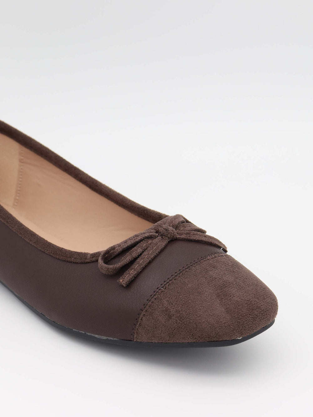 Fione suede ballerinas – Brown