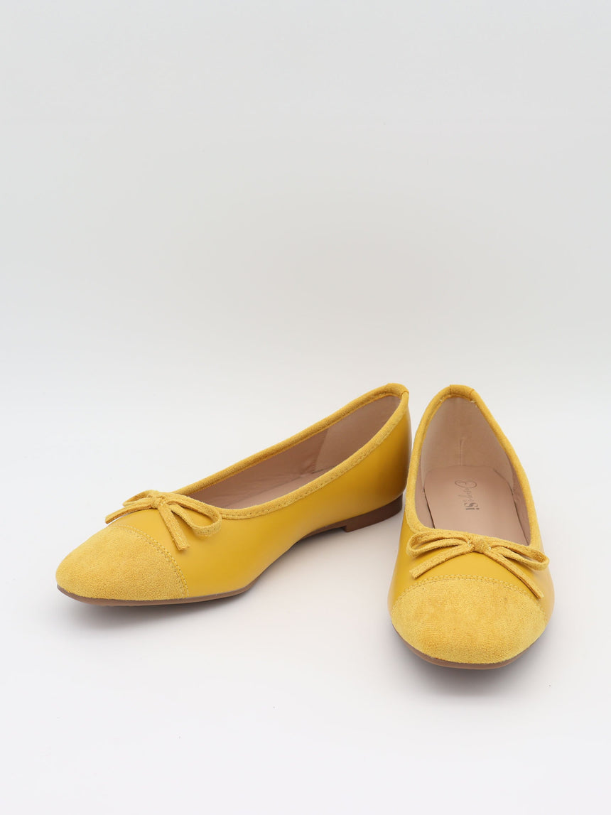Fione suede ballerinas - Yellow