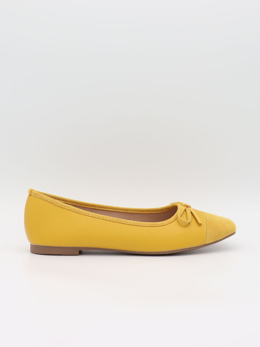 Fione suede ballerinas - Yellow