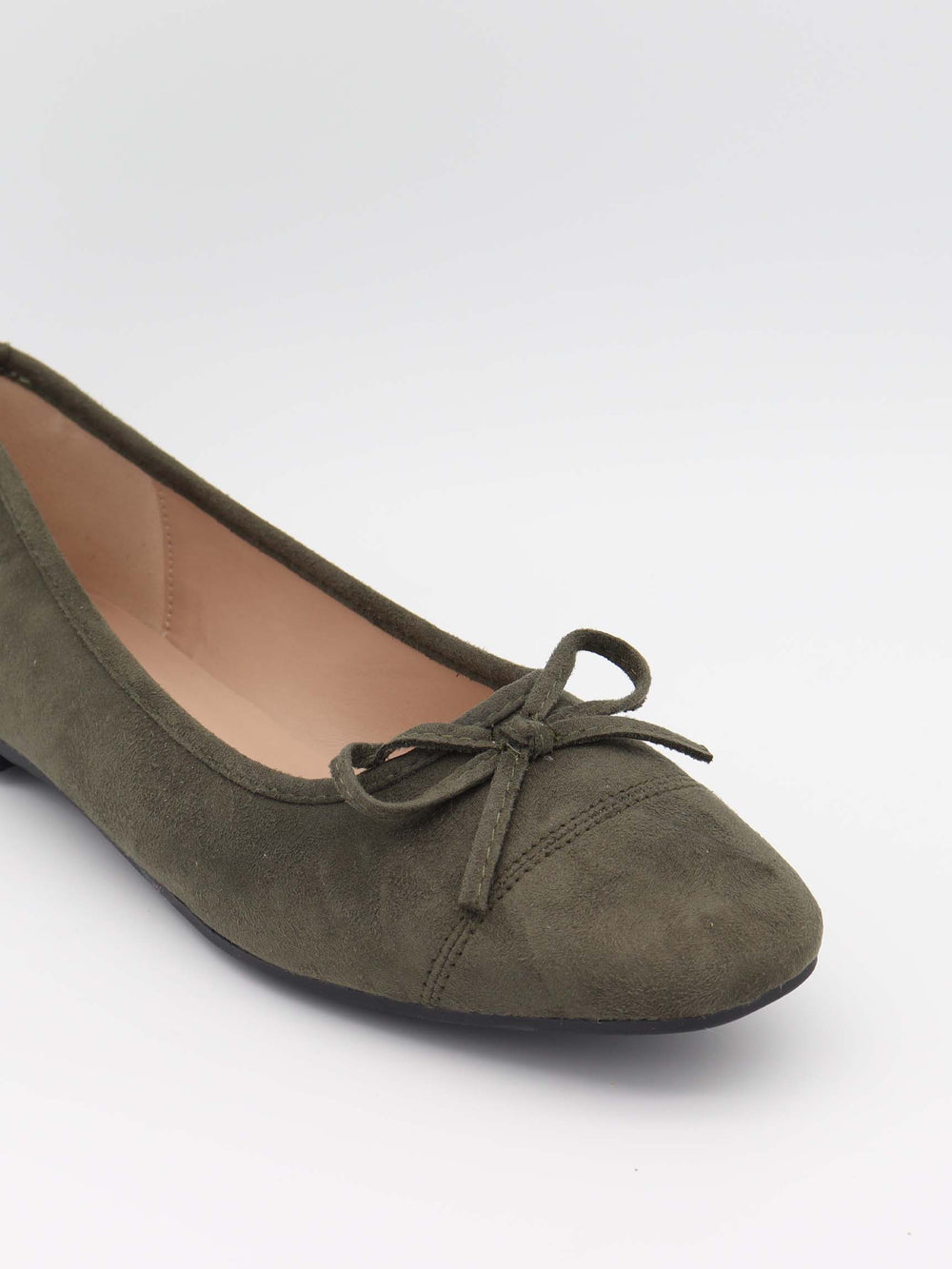 Fione suede ballerinas – Khaki