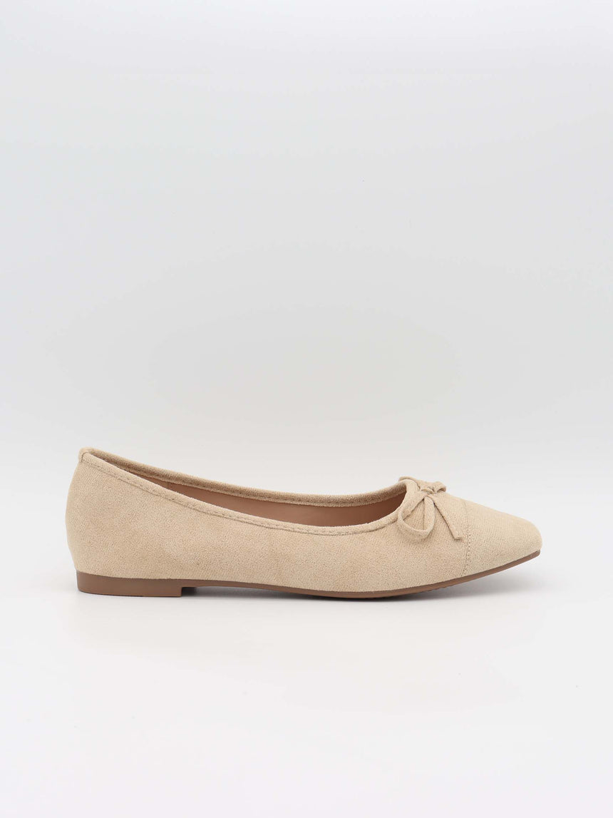 Fione suede ballerinas – Beige