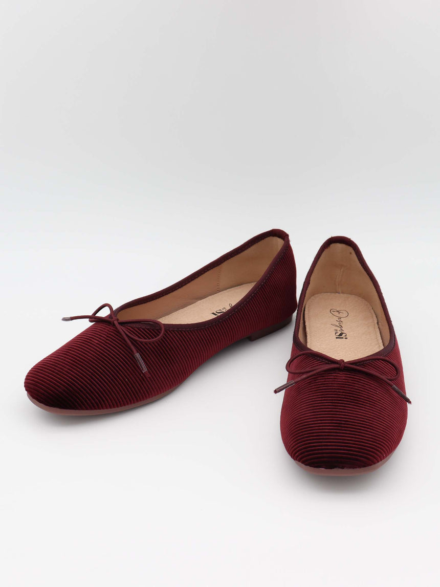 Cossetta ballerina with detail - Burgundy