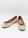 Aureli ballerina with flowers - White/brown