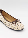 Aureli ballerina with flowers - White/brown