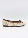 Aureli ballerina with flowers - White/brown