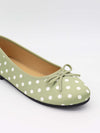Novalie ballerina with polka dots - Green/white