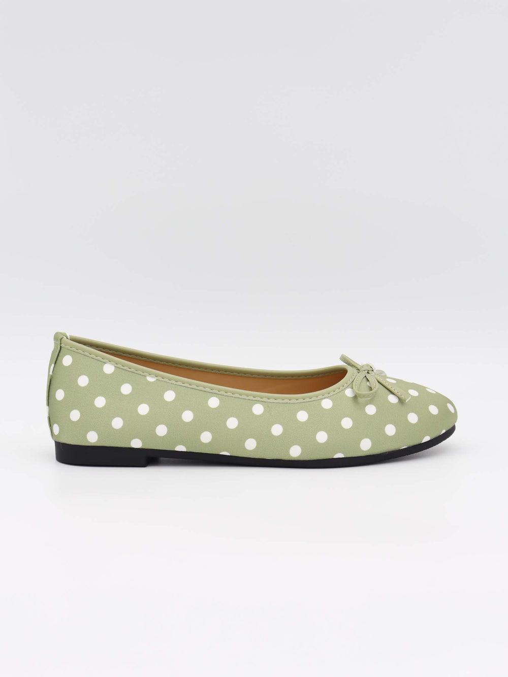Novalie ballerina with polka dots - Green/white