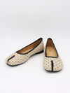 Elivia split toe ballerina with polka dots - White/black
