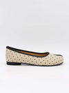 Elivia split toe ballerina with polka dots - White/black