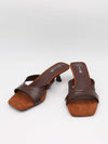 Bridget sandal heels - Dark brown/Cognac